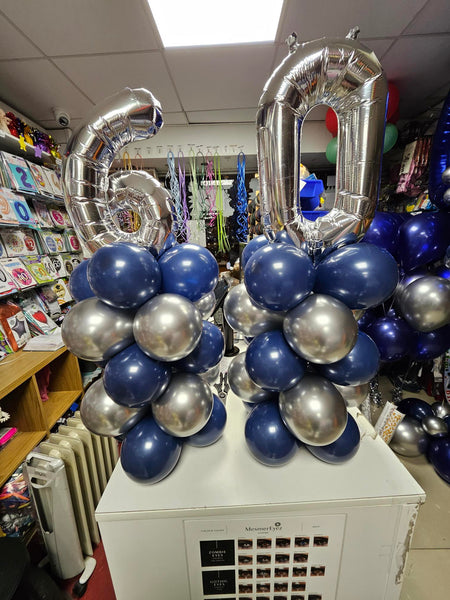Two Number Mini Balloon Columns
