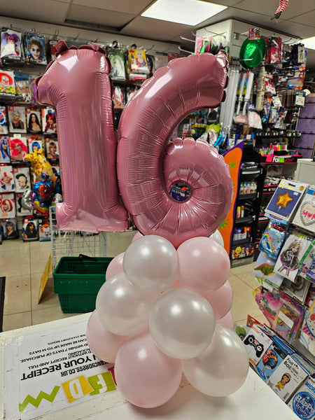 14 Inch Pastel Pink Number 1 Foil Balloon