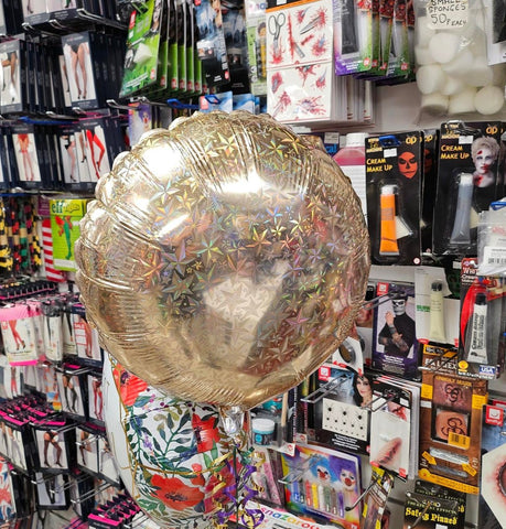 18 Inch Gold Holographic Stars Foil Balloon