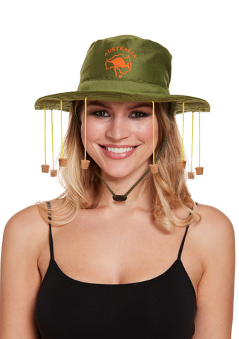 Australian Hat with 10 Strung Corks