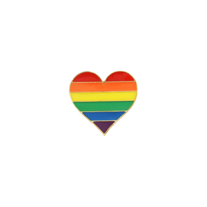 Heart Rainbow Enamel Pin Badge