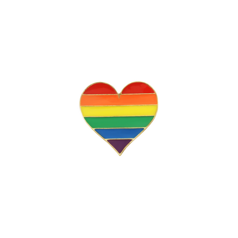 Heart Rainbow Enamel Pin Badge