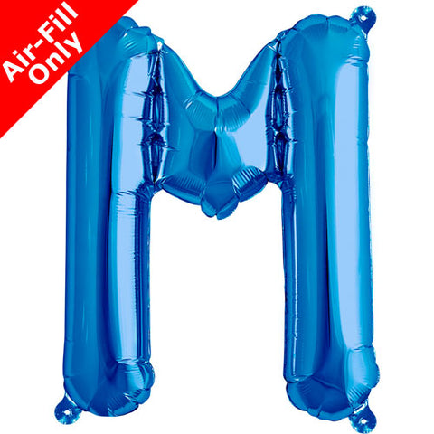 16 Inch Blue Letter M Foil Balloon