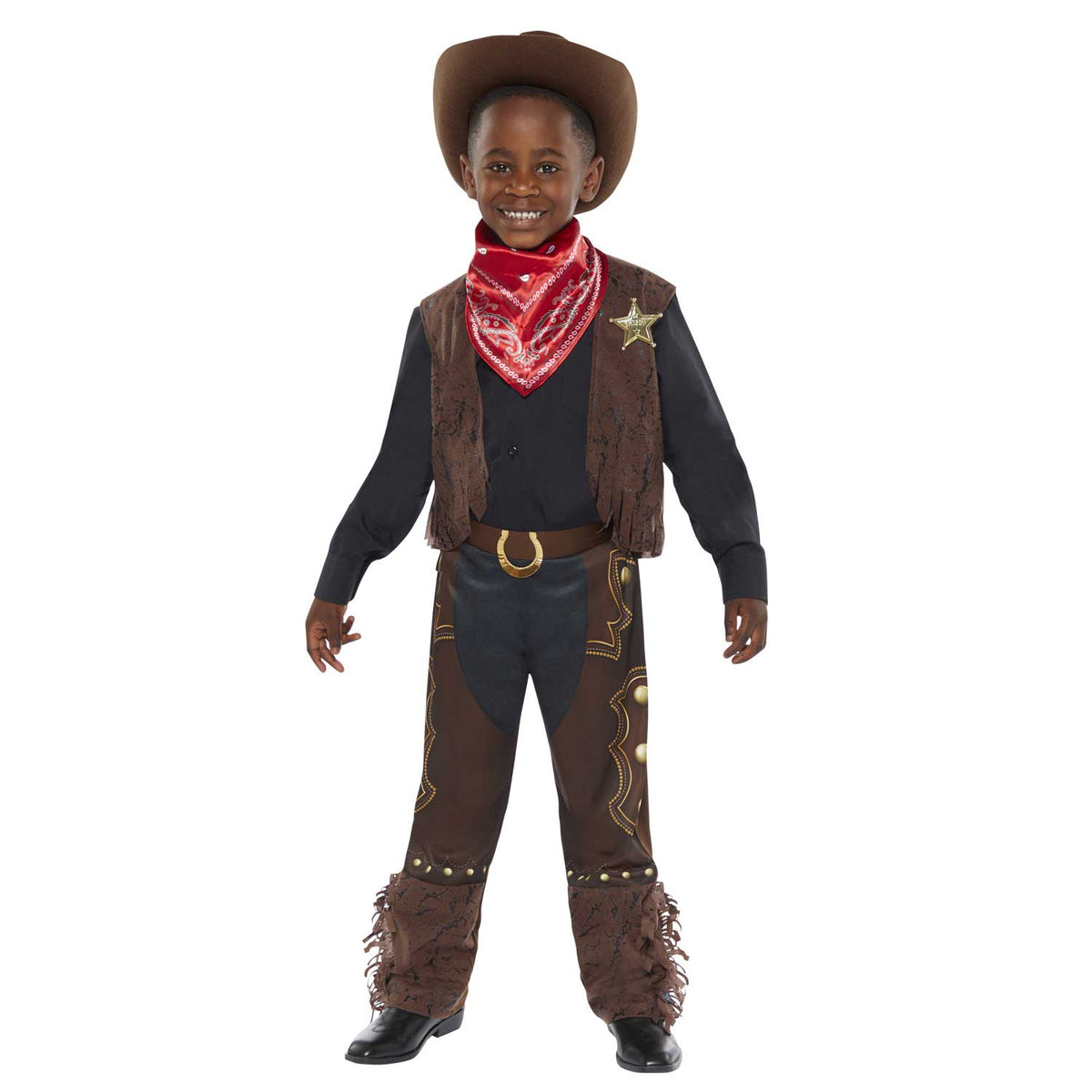 LXKIKMM Baby Western Cowboy Costume Set - Vest, Pants, Hat & Scarf For Kids - View #2