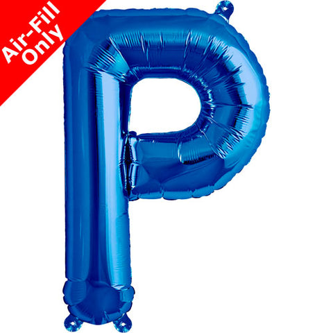 16 Inch Blue Letter P Foil Balloon