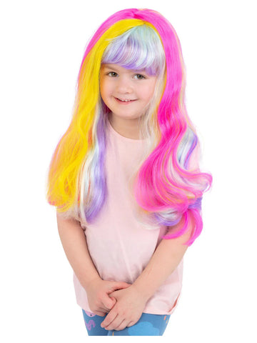 Child's Unicorn Pastel Rainbow Wig