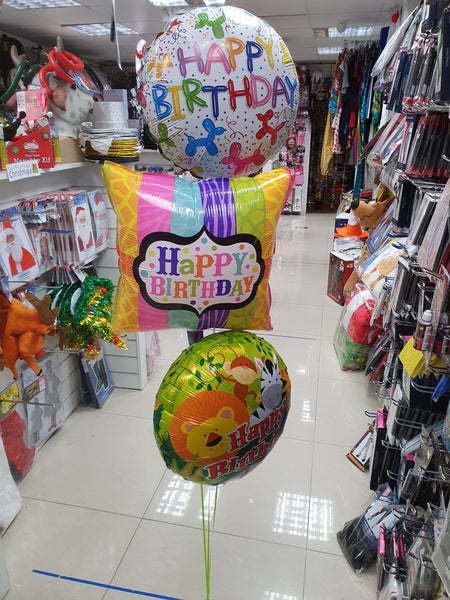 18 Inch Jungle Animal Happy Birthday Foil Balloon