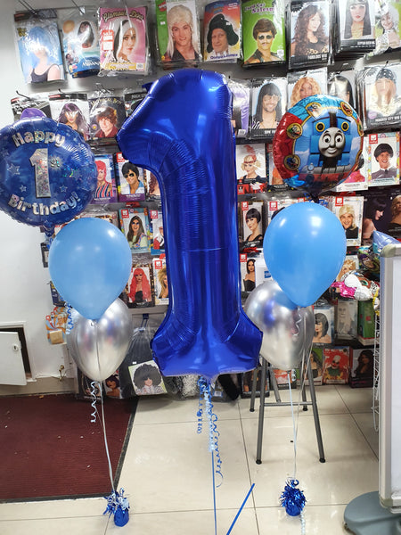 34 Inch Blue Number 1 Foil Balloon