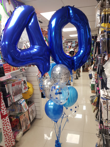 34 Inch Blue Number 4 Foil Balloon