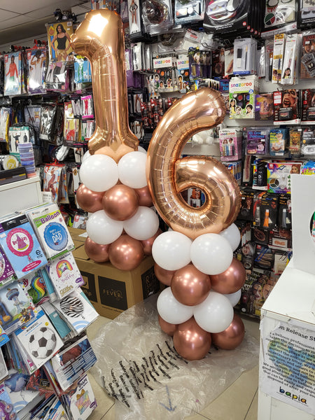 34 Inch Rose Gold (Gold) Number 1 Foil Balloon