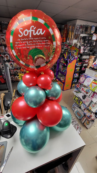 18 Inch Personalised Special Delivery Elf Foil Balloon Displays