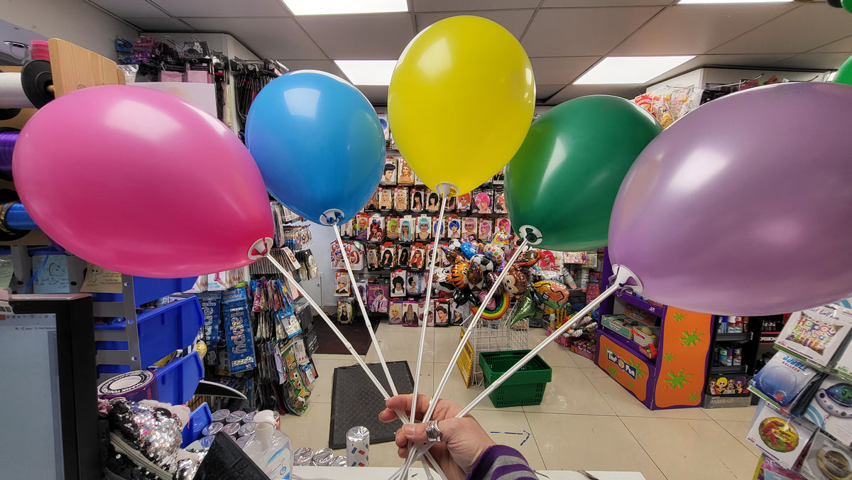 Five Balloons on Sticks Midlands Fancy Dress Redditch