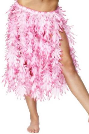 Pink Leaf Grass Skirt