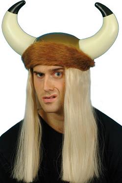 Viking Helmet With Fur & Hair