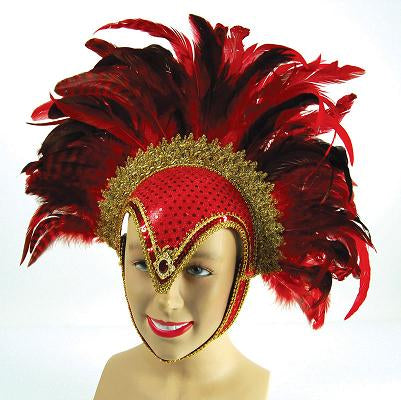 Feather Helmet Red