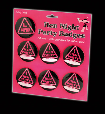 Hen Night 7 Badge Set
