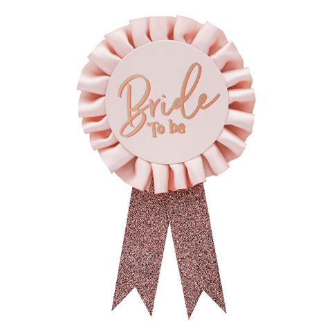 Light Pink Bride To Be Rosette