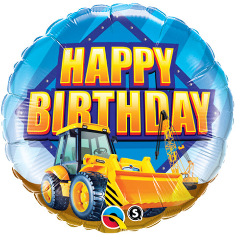 18 Inch Birthday Construction Zone Foil Balloon