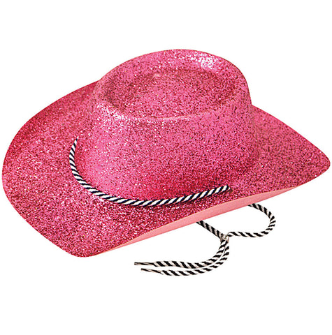 Pink Glitter Cowboy Hat