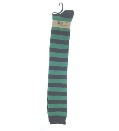 Green and Black Striped Welly Socks