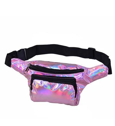 Baby Pink Holographic Bumbag