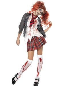 High School Horror Zombie School Girl Costume