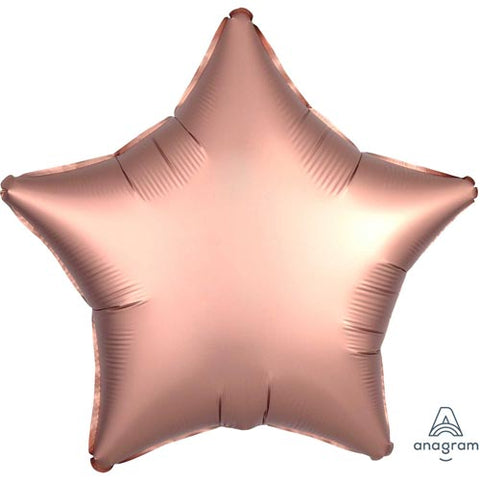 18 Inch Rose Copper Satin Star Foil Balloon
