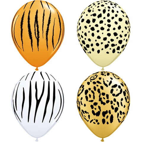11 Inch Safari Assortment Latex Balloons