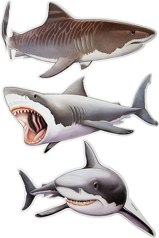 Pack of 3 Shark Cut-Outs