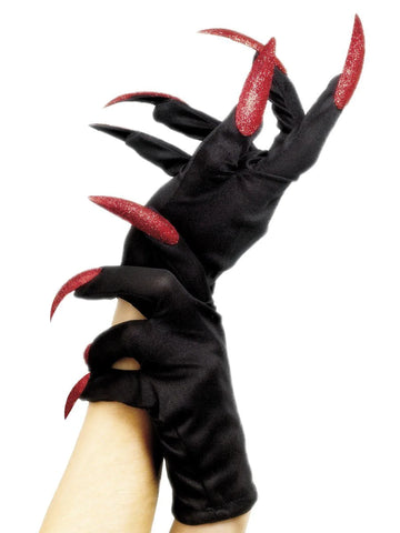 Witch Gloves with Glitter Nails