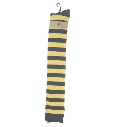 Yellow and Black Striped Welly Socks