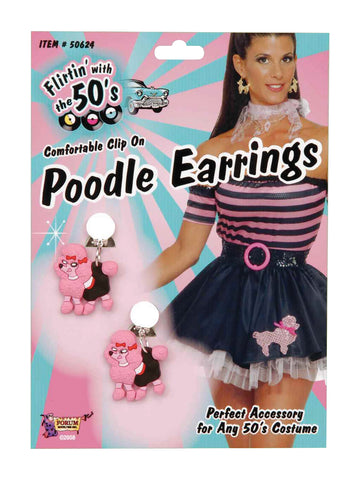 Pink Poodle Earrings