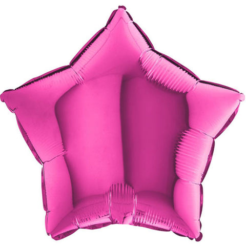 18 Inch Magenta Star Foil Balloon