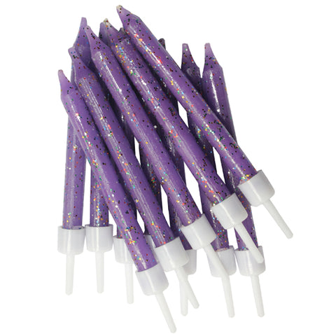 Purple Glitter Candles