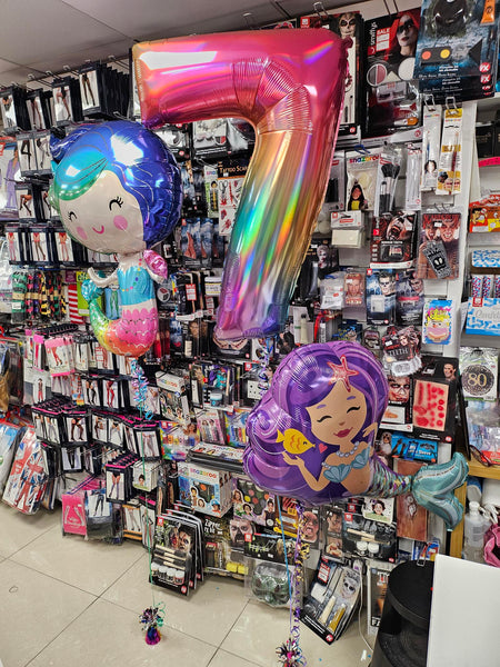 40 Inch Colourful Rainbow Number 7 Foil Balloon