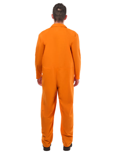 Orange Convict Boiler Suit & Hand Cuffs