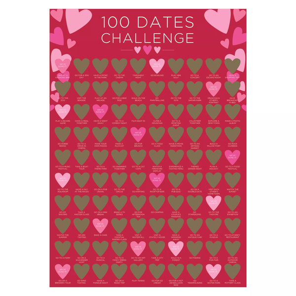 Valentine's 100 Dates Challenge Poster