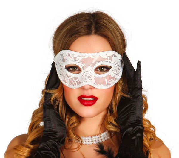 White Lace Eye Mask