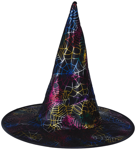 Child's Rainbow Spiderweb Witch Hat
