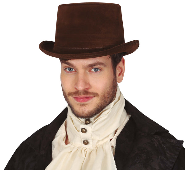 Brown Felt Topper Hat