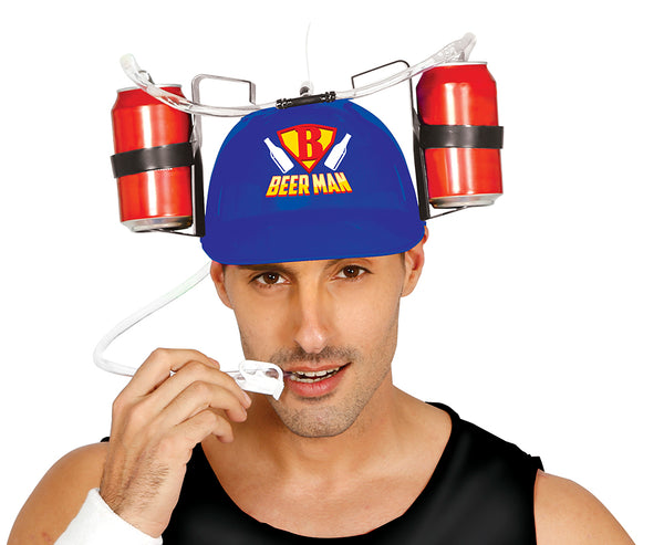 Beer Man Drinking Helmet