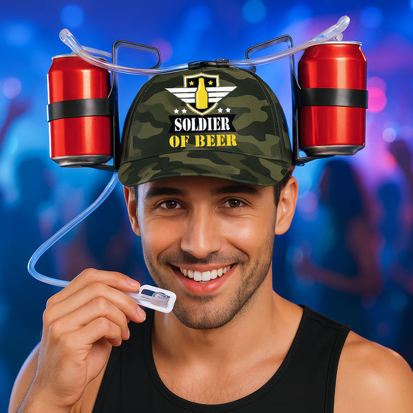 Soldier Drinking Helmet