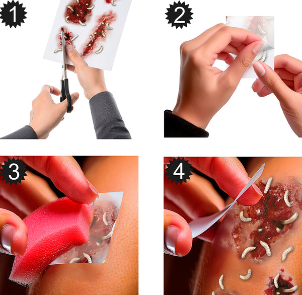 Abrasions Temporary Tattoo Transfers