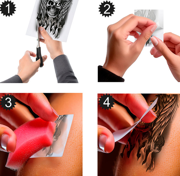 Skull Temporary Tattoos