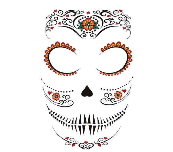 Day of the Dead Catrina Face Tattoos
