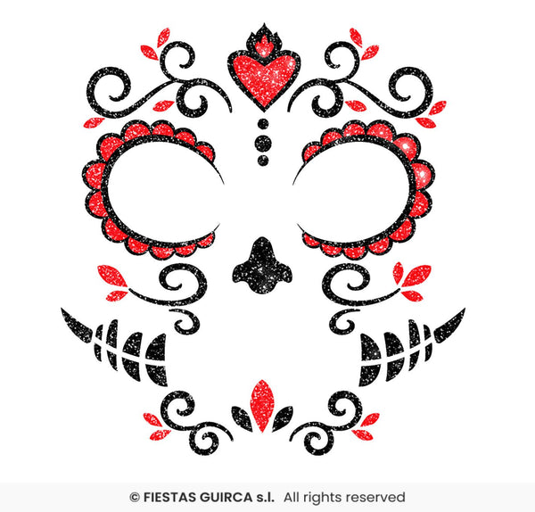 Day of the Dead Face Glitter Tattoos