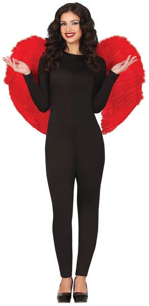 Large Red Feather Angel Wings
