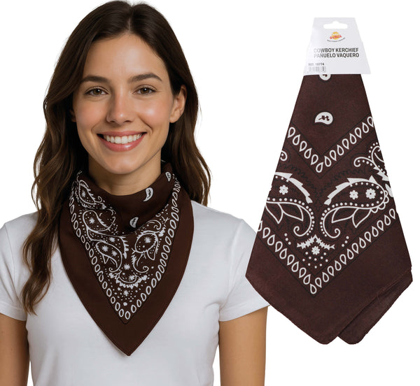 Brown Cowboy Bandana