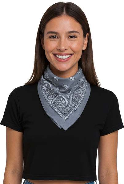 Grey Cowboy Bandana