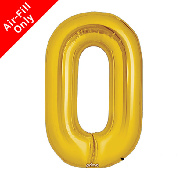 16 inch Gold Number 0 Foil Balloon